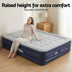Weisshorn Queen Air Mattress with Rechargeable Cordless Pump 46cm