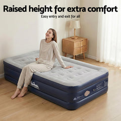 Weisshorn Single Air Mattress with Rechargeable Cordless Pump 46cm