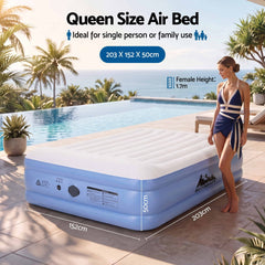 Weisshorn Queen Air Mattress with Rechargeable Cordless Pump 50cm