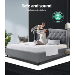 Artiss Bed Frame Double Size Grey PIER