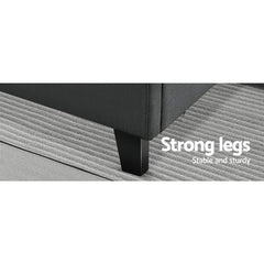 Artiss Bed Frame Double Size Charcoal TINO