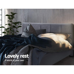 Artiss Bed Frame Queen Size Grey TINO