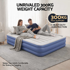 Bestway Queen Air Mattress with Built-in Pump Tritech Inflatable Bed 46cm