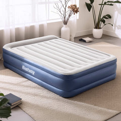 Bestway Queen Air Mattress with Built-in Pump Tritech Inflatable Bed 46cm