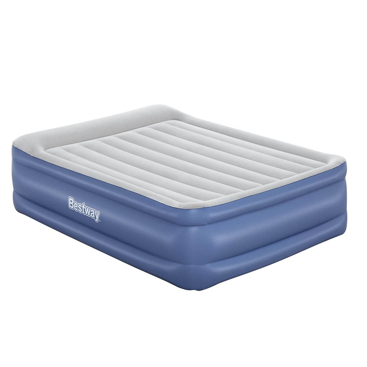 Bestway Queen Air Mattress with Built-in Pump Tritech Inflatable Bed 56cm