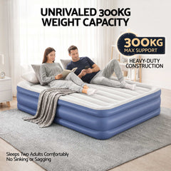 Bestway Queen Air Mattress with Built-in Pump Tritech Inflatable Bed 56cm