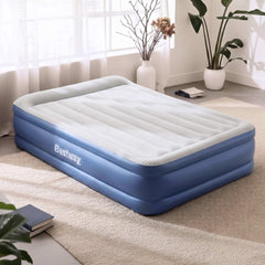 Bestway Queen Air Mattress with Built-in Pump Tritech Inflatable Bed 56cm