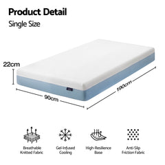 Giselle Memory Foam Gel Bamboo Wool Mattress – King