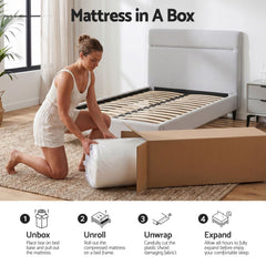 Giselle Memory Foam Gel Bamboo Wool Mattress – King