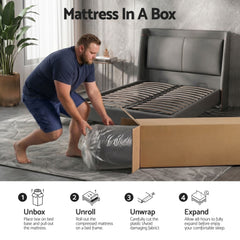 Giselle Memory Foam Gel Bamboo Wool Mattress – King Single