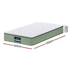 Giselle Memory Foam Euro Top Gel Bamboo Mattress – King Single