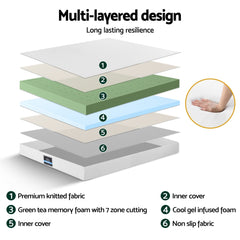 Giselle Memory Foam Gel Bamboo Wool Mattress – Double