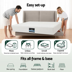 Giselle Memory Foam Gel Bamboo Wool Mattress – King