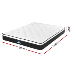 Giselle Pocket Spring Euro Top Bonnell Spring Bamboo Mattress – King Single