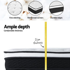 Giselle Pocket Spring Euro Top Bonnell Spring Bamboo Mattress – King Single