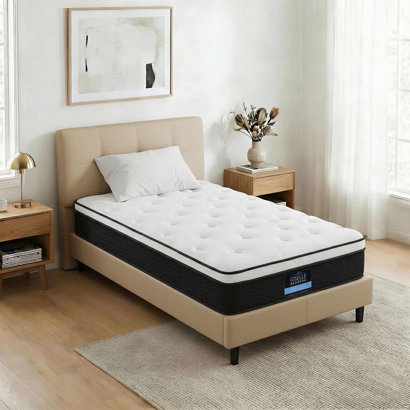 Giselle Euro Top Bonnell Spring Bamboo Wool Mattress – King