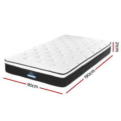 Giselle Euro Top Bonnell Spring Bamboo Wool Mattress – King