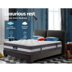 Giselle Pocket Spring Bamboo Wool Mattress – King Single