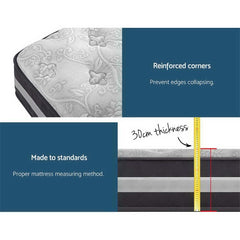 Giselle Pocket Spring Bamboo Wool Mattress – King Single