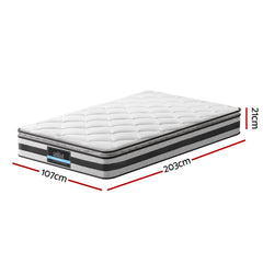 Giselle Pillow Top Bonnell Spring Bamboo Wool Mattress – King Single