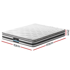 Giselle Pillow Top Bonnell Spring Bamboo Wool Mattress – Queen