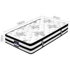 Giselle Pocket Spring Euro Top Bamboo Wool Mattress – King