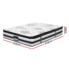 Giselle Pocket Spring Euro Top Bamboo Wool Mattress – Super King
