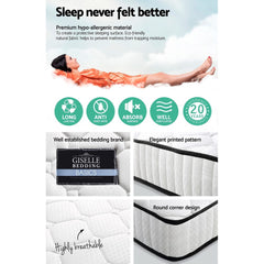 Giselle Pocket Spring Bamboo Wool Mattress – Queen