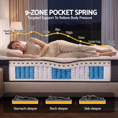Giselle Bedding 34cm Mattress 9 Zone Latex Foam King Single