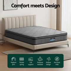Giselle Pocket Spring Memory Foam Euro Top Bamboo Mattress – Queen