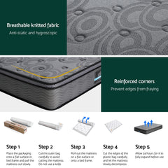 Giselle Pocket Spring Memory Foam Euro Top Bamboo Mattress – King