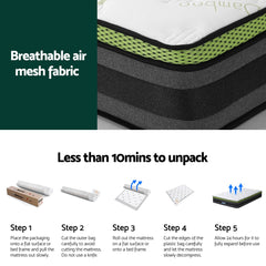 Giselle Pocket Spring Memory Foam Gel Bamboo Mattress – King Single