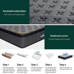 Giselle Pocket Spring Memory Foam Latex Euro Top Mattress – King