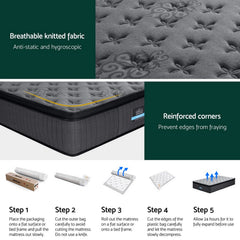 Giselle Pocket Spring Memory Foam Latex Euro Top Mattress – King Single
