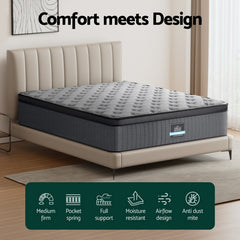 Giselle Pocket Spring Memory Foam Latex Euro Top Mattress – Queen