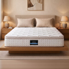 Giselle 30cm King Spring Mattress Tencel Cover 5-Zone Firm Back Support