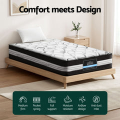 Giselle Pocket Spring Bamboo Wool Mattress – King Single