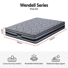 Giselle Pocket Spring Hybrid Euro Top Bamboo Mattress – King