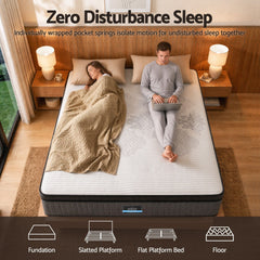 Giselle Pocket Spring Memory Foam Gel Bamboo Mattress – Double