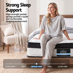 Giselle Pocket Spring Euro Top Bamboo Wool Mattress – King