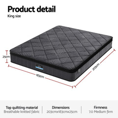 Giselle Pocket Spring Memory Foam Latex Hybrid Mattress – King