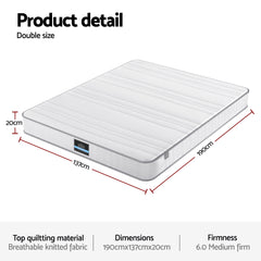 Giselle Pocket Spring Bamboo Wool Mattress – Double