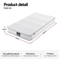 Giselle Pocket Spring Bamboo Wool Mattress – King