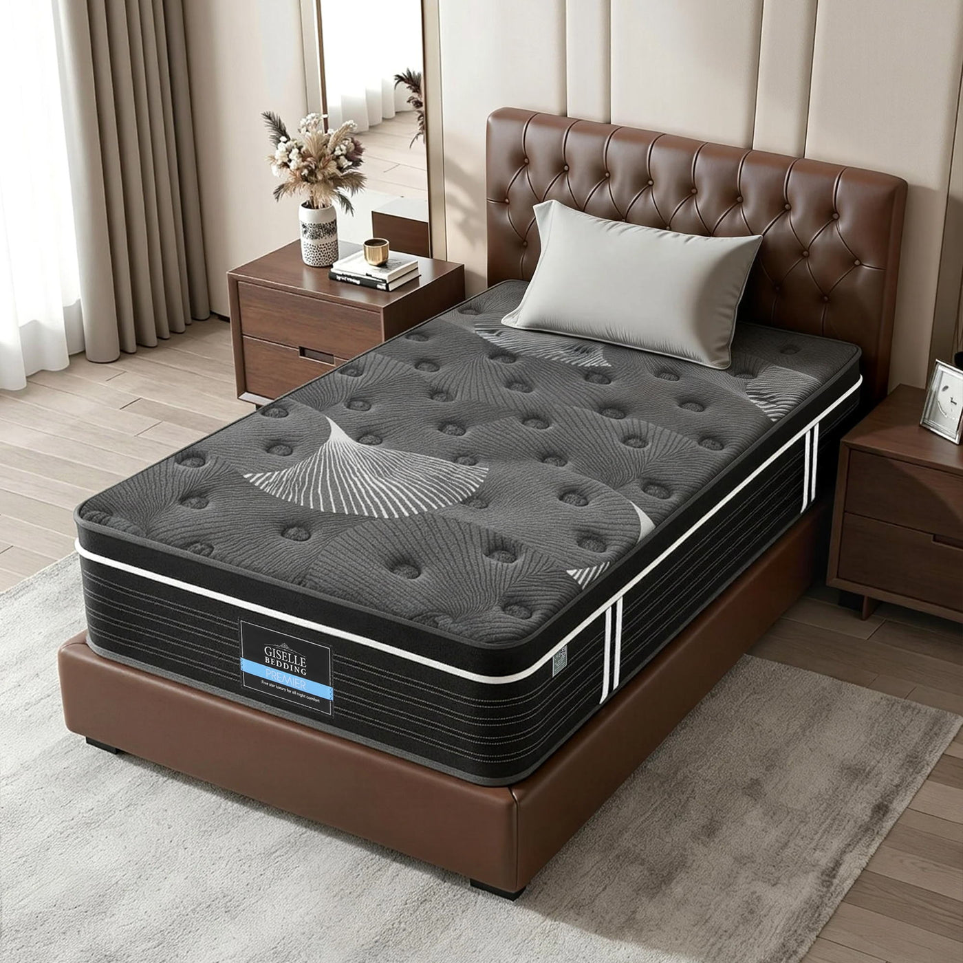 Giselle Pocket Spring Memory Foam Euro Top Bamboo Mattress – King Single