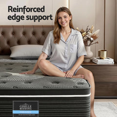 Giselle Pocket Spring Memory Foam Euro Top Bamboo Mattress – King Single