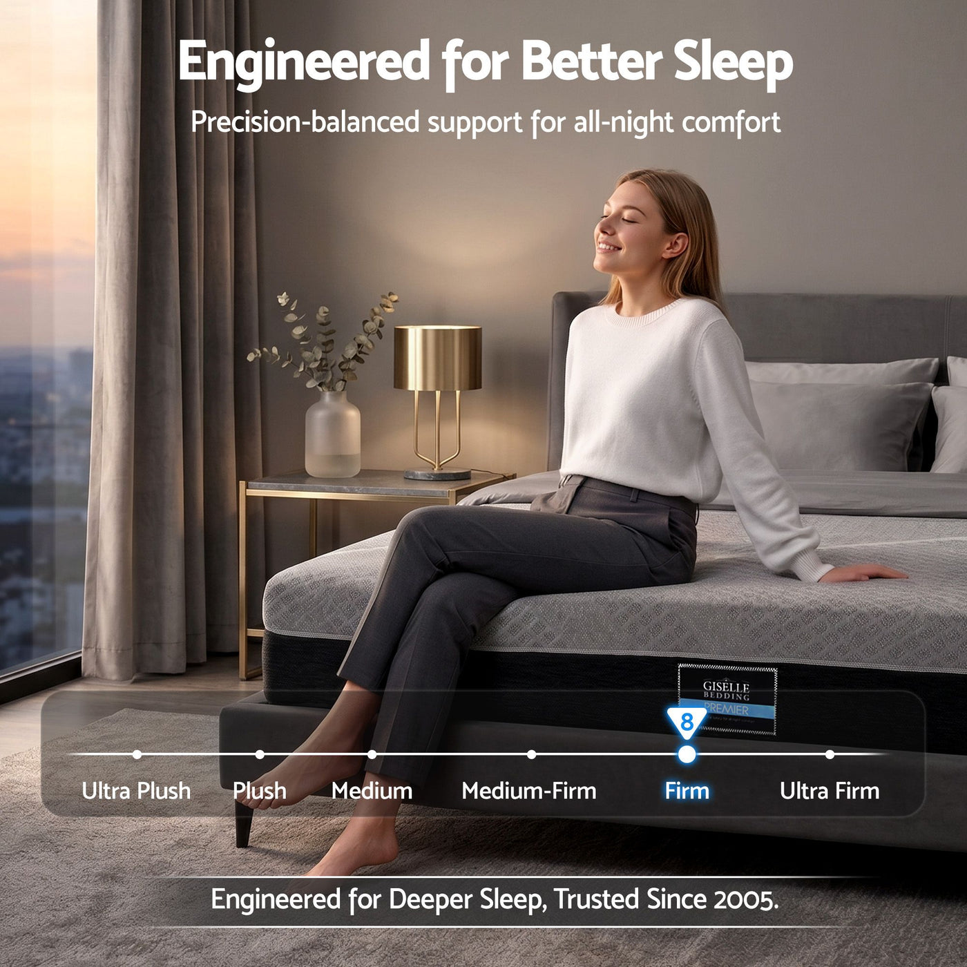 Giselle Pocket Spring Bamboo Wool Mattress – King