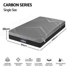 Giselle Pocket Spring Bamboo Wool Mattress – King