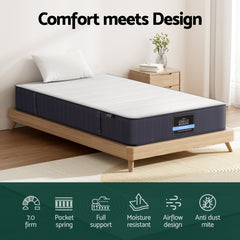 Giselle Pocket Spring Bamboo Wool Mattress – King