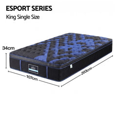 Giselle Pocket Spring Memory Foam Hybrid Euro Top Mattress – King Single