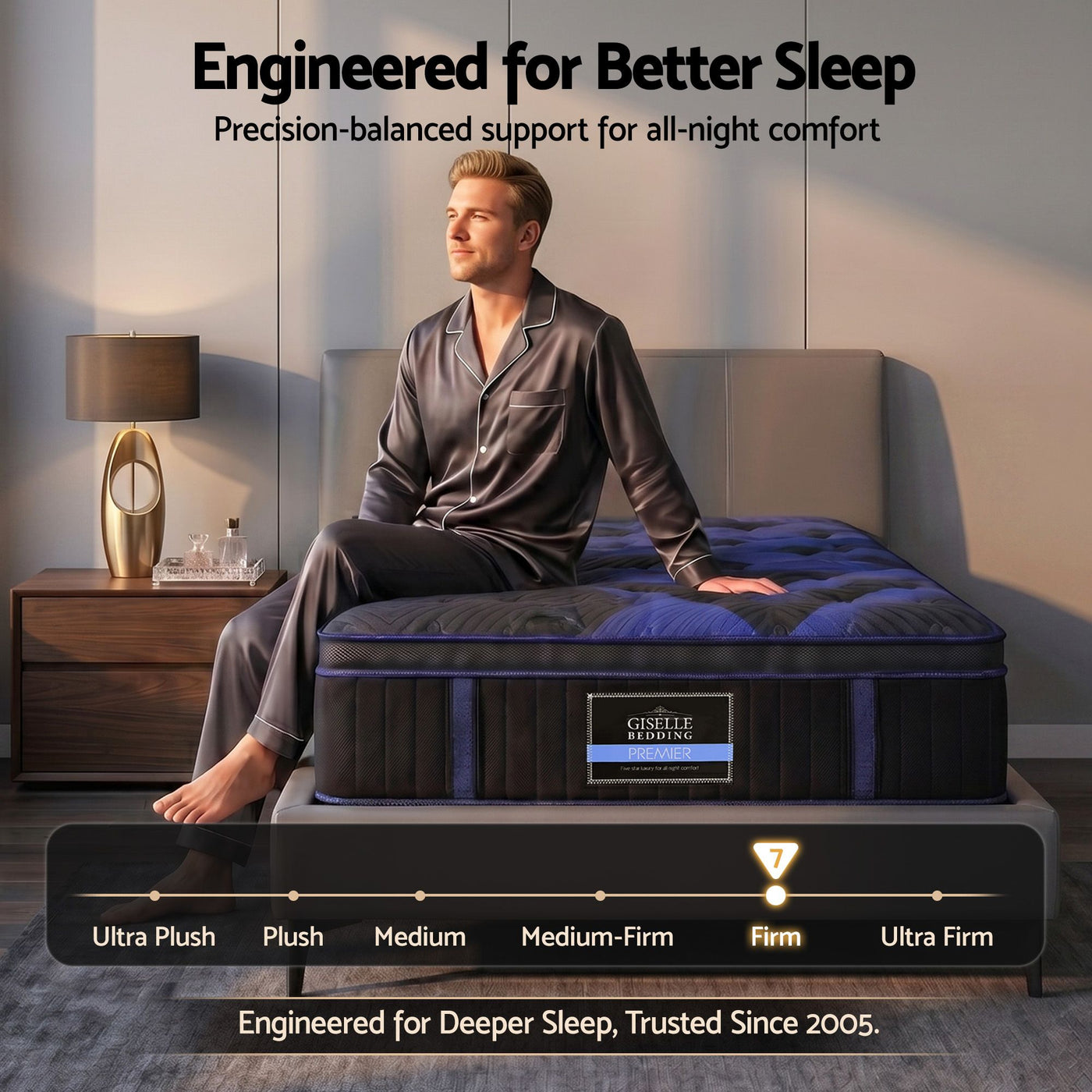 Giselle Pocket Spring Memory Foam Hybrid Euro Top Mattress – King